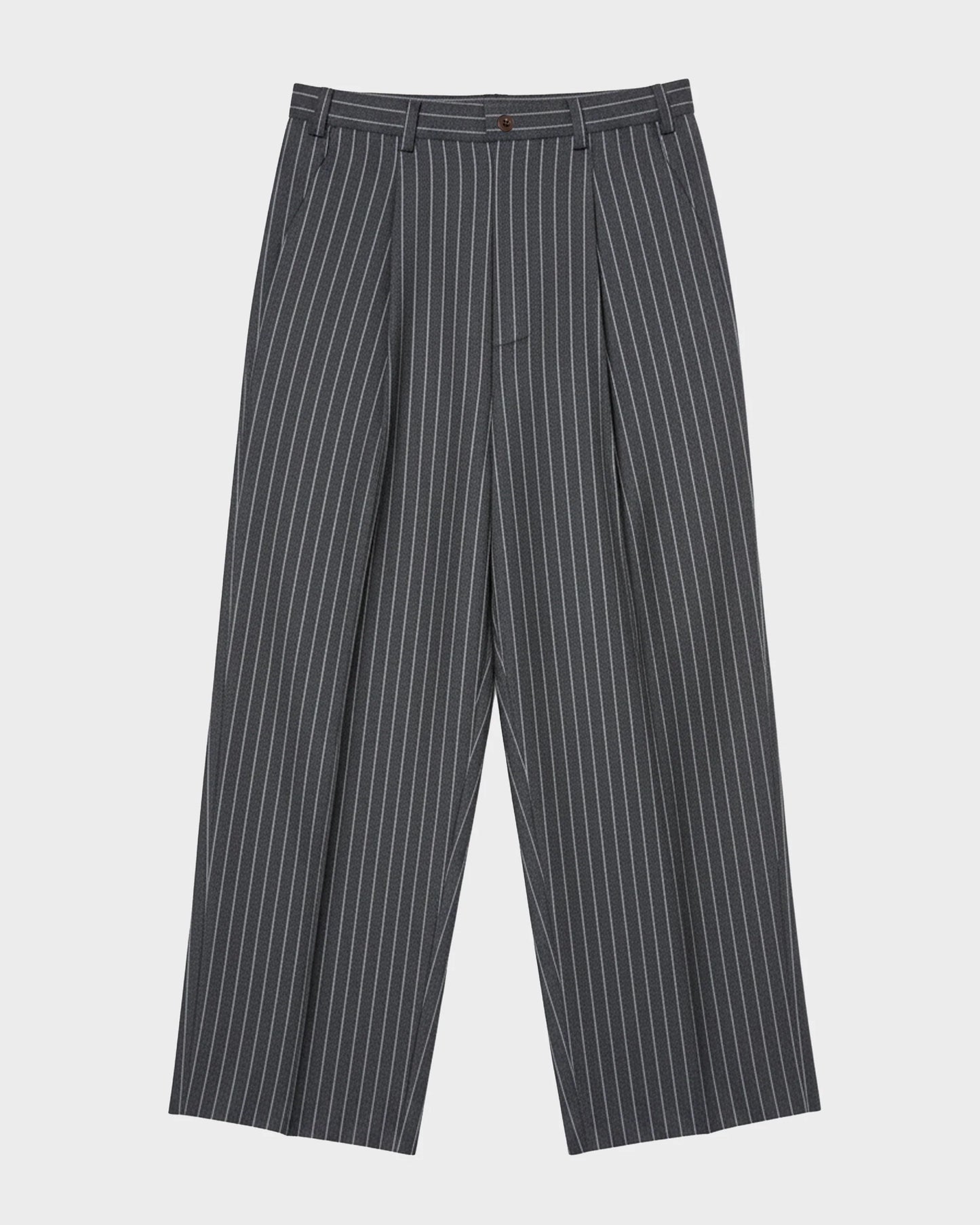 Pinstripe pleated pants