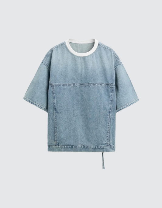 Denim T-shirt .