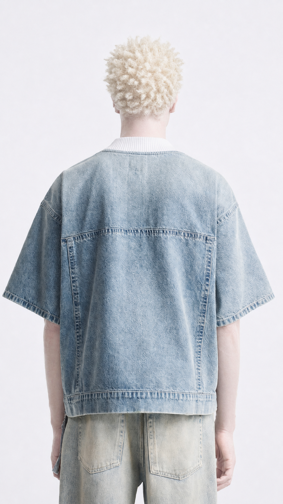 Denim T-shirt .